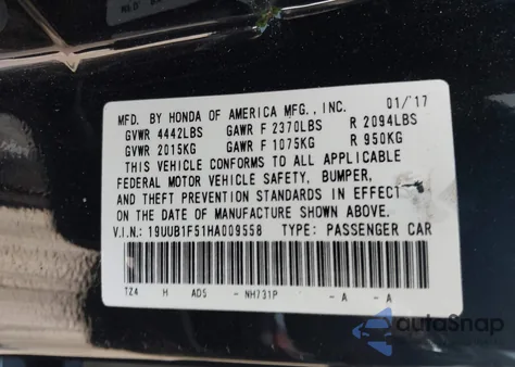 2017 Acura Tlx Technology Package from USA, damaged, VIN 19UUB1F51HA009558